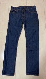 ★NUDIE JEANSヌーディジーンズ スキニーデニム SE-411 17 W34 L32 中古美品★