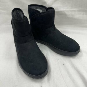 クロックス 204856-001 Lodge Point Synthetic Suede Booties スウェード ブーツ ブーツ US：7 黒 / ブラック