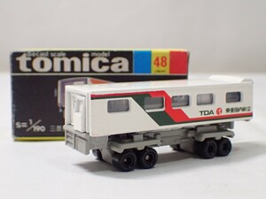 m2471 / 未使用 保管品 トミカ 日本製 No.48 三菱重工 P.T.V ランプバス 黒箱 トミー TOMICA MITSUBISHI P.T.V PAMP BUSE 当時物 現状品