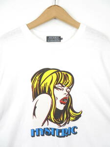 ヒステリックグラマー ★ オーバーサイズ ガール Tシャツ XL ★ HYSTERIC GLAMOUR HYSTERIC FREAKY TEE メンズ 白 アメコミ 女性