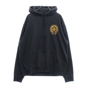 CHROME HEARTS クロムハーツ WWW CHROMEHEARTS COM HOODIE オンライン限定 ホースシュー プリント プルオーバーパーカー ブラック/イエロー