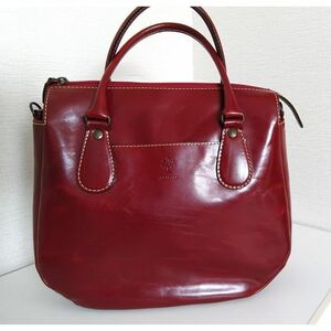 【美品】アルベロ　オールドマドラス　本革　２wayバッグ　レッド