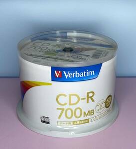 Verbatim CD-R 700MB データ用　48倍速対応　ホワイト　インクジェット対応　50PACK 未開封品