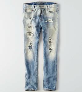 ラスト！！◇◆AE/アメリカンイーグル/ AEO Slim Jeans / W33×L32 / Super.Destroy /（W34~W32）