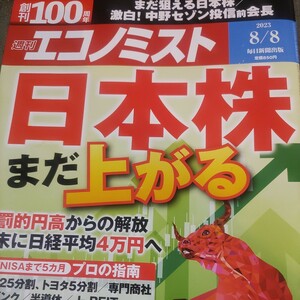 週刊エコノミスト　日本株　まだ上がる　送料込み