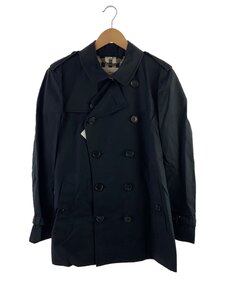 BURBERRY◆トレンチコート/48/コットン/BLK/無地/1018017