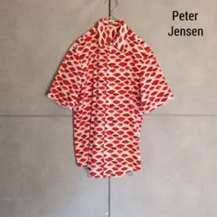 Peter Jensen リップ 総柄シャツ　ポーランド製 X3965