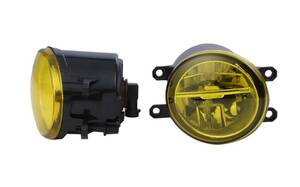 トヨタ 30系 イエロー 黄色 LED フォグ ランプ ユニット 汎用 左右 セット プリウス 40 プリウスα 10 アクア 等 後付 社外品