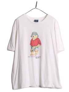 90s ポロベア ポロ ラルフローレン プリント 半袖 Tシャツ メンズ XL 90年代 オールド キャラクター シングルステッチ 大きいサイズ ロゴT