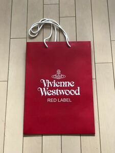 ヴィヴィアンウエストウッド Vivienne Westwood RED LABEL★★ショッパー 紙袋1枚★★縦約39cm×横約28cm マチ約12cm