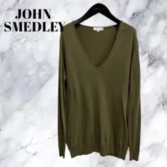 JOHN SMEDLEY ジョンスメドレー Vネットニット 長袖 コットン M