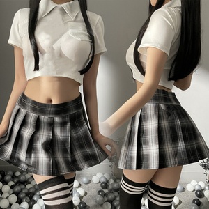 OR1495X 可愛いベビードール　青春　学生　制服「トップス・Tバック・ミニスカート３点セット」コスチューム　コスプレ衣装