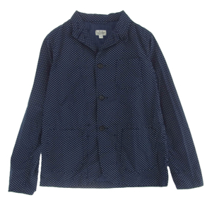 Engineered Garments エンジニアードガーメンツ ドット柄 シャツ ジャケット ネイビー系【中古】