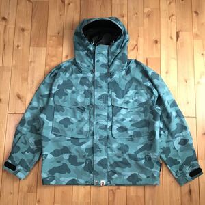 ★新品★ Color camo hoodie jacket Mサイズ green a bathing ape BAPE SNOWBOARD エイプ ベイプ アベイシングエイプ 迷彩 m2266