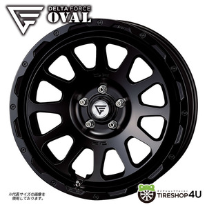 デルタフォース オーバル FF DELTA FORCE OVAL 20x9.0J 5/120 +35 サテンブラック ディフェンダー L663 90 110 130 送料無料4本価格