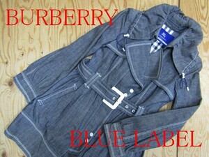 ★バーバリーブルーレーベル BURBERRY★レディース デザイントレンチコート 裏ノバチェック★R60616076A