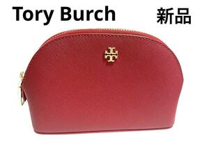 未使用　Tory Burch ポーチ　化粧入れ　小物入れ　レッド