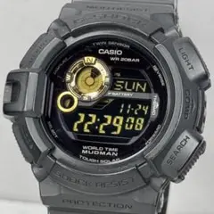 美品 G-SHOCK G-9300 マッドマン タフソーラー ブラック ゴールド