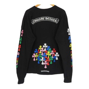 クロムハーツ マルチセメタリークロス プリント ロングスリーブ Tシャツ メンズ ブラック マルチカラー 中古 【アパレル・小物】