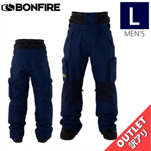 【訳アリアウトレット】23-24 BONFIRE STRIKE PNT BLUE Lサイズ メンズ スノーボード スキー スノボウェア パンツ PANT