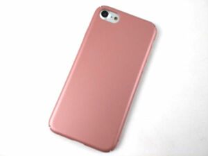 iPhone 7/8用 シンプルケース ハードカバー 側面フル保護 ネックストラップ対応 ローズゴールド