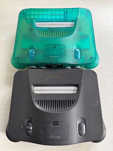 ニンテンドー64 ニンテンドウ64 Nintendo64 ジャンク　動作未確認　クリアブルー　ブラック　2個　売り切り　任天堂　64