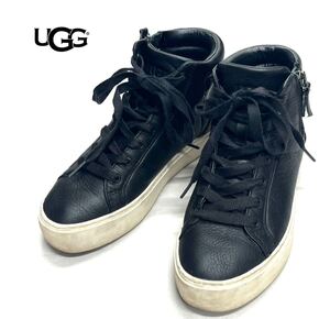 UGG★アグ★（22.5cm）1104068 OLLI ハイカット スニーカー シューズ 靴 BLACK/WHITE 