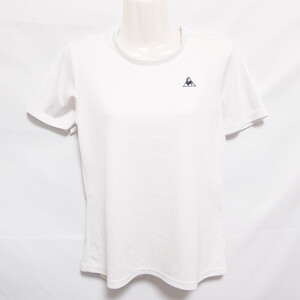 古着 レディースO le coq sportif/ルコックスポルティフ ポリエステルTシャツ 半袖 スポーツ ジョギング トレーニング ホワイト QB-015145