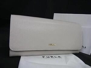 ■新品■未使用■ FURLA フルラ レザー 二つ折り 長財布 ウォレット レディース アイボリー系 AX6924