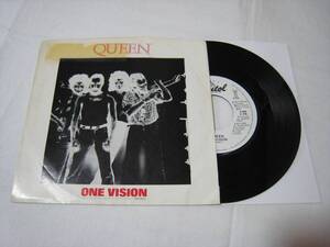 【7”】 QUEEN / ●白プロモ● ONE VISION US盤 クイーン ひとつだけの世界