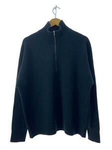 LAMBS WOOL KN HALF ZIP/セーター(厚手)/4/ウール/BLK