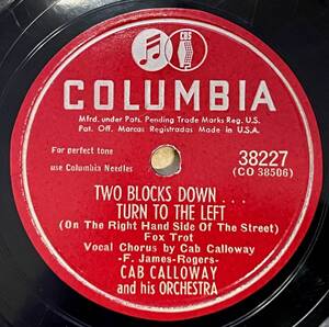 CAB CALLOWAY AND HIS ORCH. COLUMBIA Two Blocks Down…Turn To The Left/ The Calloway Boogie