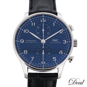 新型 美品 IWC アイダブリュシー ポルトギーゼ クロノグラフ IW371606 裏スケ メンズ 腕時計