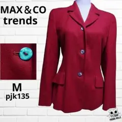 MAX＆CO trends テーラードジャケット 赤 レッド ウールpjk135