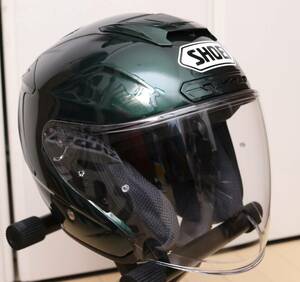 SHOEI ショウエイ ジェットヘルメット J-FORCE IV Jフォース 4 廃盤カラー ブリティッシュグリーン sizeL 美品 