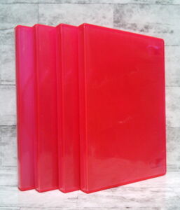 トールケース 半透明 ピンク ４枚セット 1枚収納 標準サイズ DVDケース