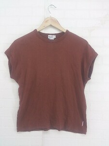 ◇ GYMPHLEX ジムフレックス ノースリーブ Tシャツ カットソー サイズ14 ブラウン レディース P