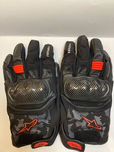 美品　alpinestars Lサイズ　バイクグローブ　 ブラック系 黒系 アルパインスターズ 二輪　