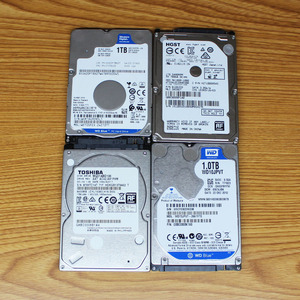 ハードディスク 使用時間少 1TB(1000GB) 4台セット ノート用 2.5インチ SATA 内蔵HDD 正常品判定