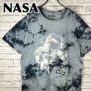 NASA ナサ 宇宙飛行士 宇宙服 タイダイ染め 企業 Tシャツ 半袖 輸入品 春服 夏服 海外古着 会社 航空宇宙局 宇宙