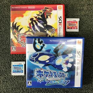 ♪【売り切り】任天堂 ニンテンドー Pokemon ポケモン ポケットモンスターアルファサファイア オメガルビーソフト2点セット！3DSソフト