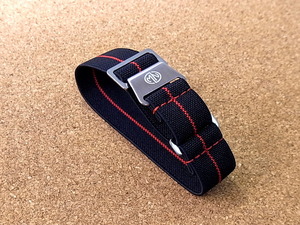 MARINE-NATIONALE／MN-STRAPS！BLACK & RED 20MM／MNストラップ※ネコポス発送で送料無料！