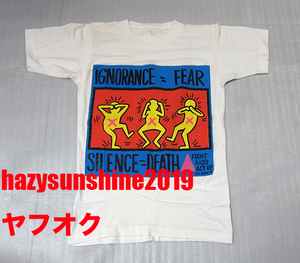 キース・ヘリング KEITH HARING Tシャツ T-SHIRT SIZE サイズ S ACT-UP 1989 SILENCE=DEATH