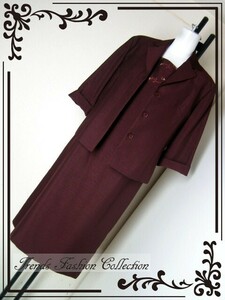 ☆☆新品　Kroneクローネ　タキヒョー㈱　13号サイズ　フラワー刺繍　ワンピーススーツ　七分袖