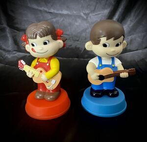 ペコちゃん、ポコちゃん　首振りギター　人形　2体セット　#昭和レトロ