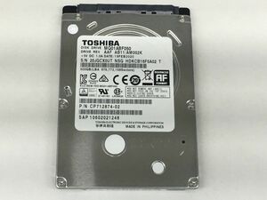 【即納/送料無料】 TOSHIBA MQ01ABF050 500GB/7mm/5400RPM 使用時間：52時間 使用時間少/正常動作品（CrystalDiskInfo確認） (HD-T-013)