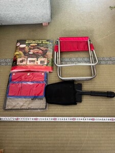 戸0809 LARK コンパクトな折りたたみパイプ椅子多機能シャベル BANAN ギザ刃付 未開封品 キャンプ用品 アウトドア BBQ 旅行グッズまとめ