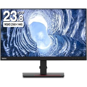 Lenovo 23.8型 WQHD ディスプレイ ThinkVision T24h-20 61F0GAR1JP 2560x1440 IPS 液晶モニタ DisplayPort HDMI USB Type-C HDCP対応