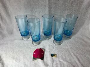 昭和レトロ ADERIA COLOR GLASS ガラスコップ 当時物 アデリア グラス