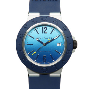 【名古屋】ブルガリ アルミニウム カプリ 103815 ブルー BB40ATHMS 1000本限定 自動巻 別売ベルト付き 腕時計